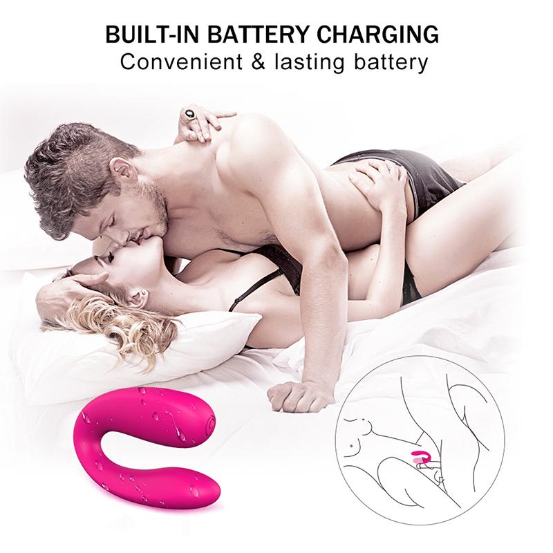 Rechargeable Waterproof Couple Massage VIbrator for Clitoral G-Spot Stimulation