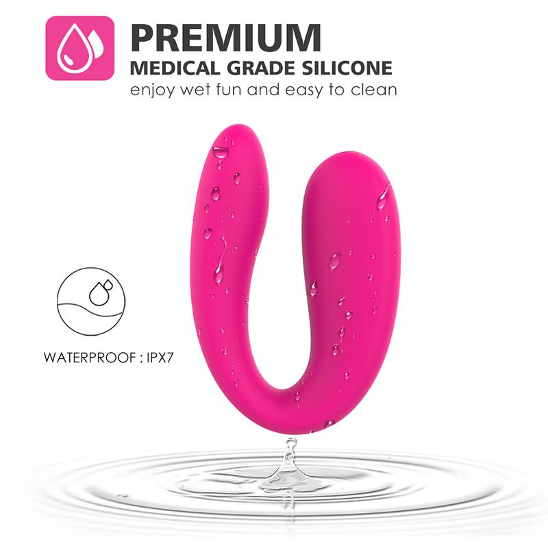 Rechargeable Waterproof Couple Massage VIbrator for Clitoral G-Spot Stimulation