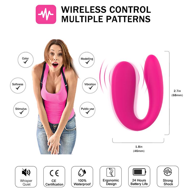 Rechargeable Waterproof Couple Massage VIbrator for Clitoral G-Spot Stimulation