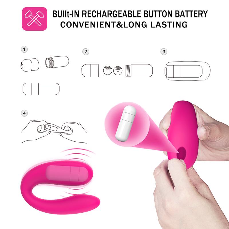 Rechargeable Waterproof Couple Massage VIbrator for Clitoral G-Spot Stimulation