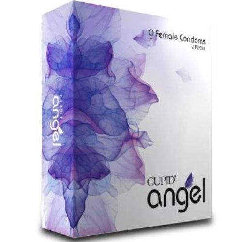 CUPID Angel Female Condom 4 Pcs Condom  (Set of 2, 4 Sheets)
