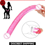 Double dong both Side G spot soft silicon massager for female 1 ps