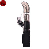 RABBIT VIBRATOR DARK BLACK COLOUR FOR G SPOT CLITORIS FEMALE BODY MASSAGER.