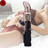 RABBIT VIBRATOR DARK BLACK COLOUR FOR G SPOT CLITORIS FEMALE BODY MASSAGER.