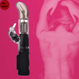 RABBIT VIBRATOR DARK BLACK COLOUR FOR G SPOT CLITORIS FEMALE BODY MASSAGER.