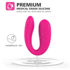 Rechargeable Waterproof Couple Massage VIbrator for Clitoral G-Spot Stimulation